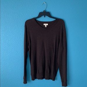 SONOMA burgundy-brown long sleeve V-neck